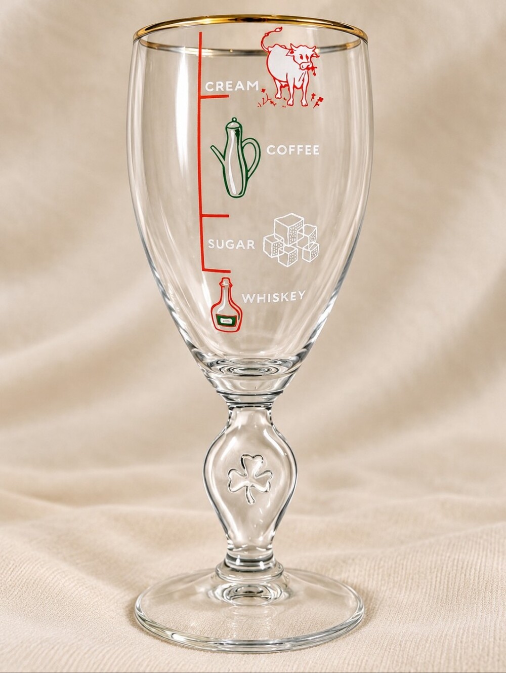 Set of 2 Vintage Irish Coffee Recipe Glass – Made in Ireland
